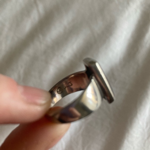 Silver Ring with Blue Stone - Picture 4 of 4